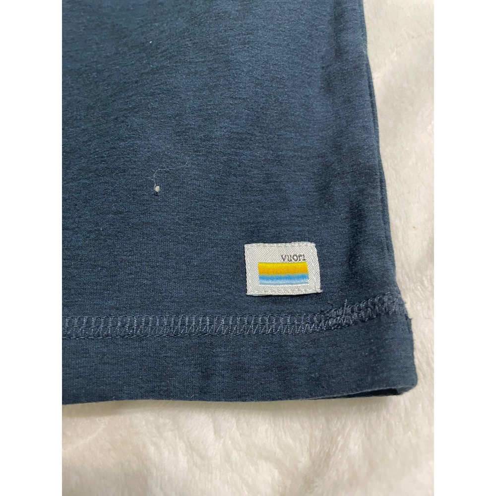 Vuori T-Shirt Mens M Blue Strato Tech Tee V126 Short Sleeve Performance Active - Picture 3 of 6